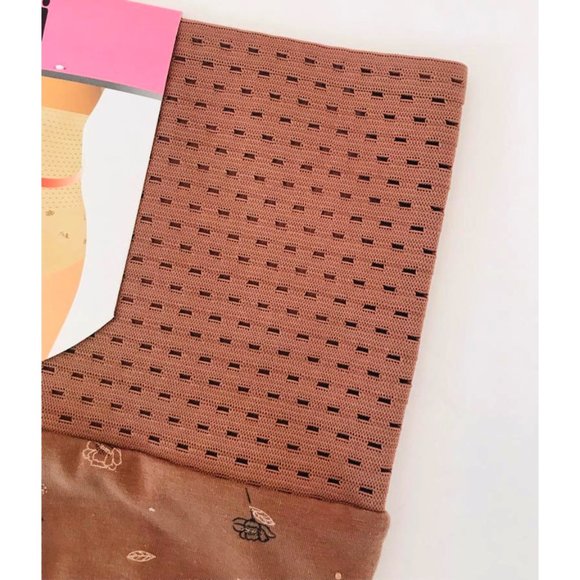 Women Flower High Waist Tummy Control Shape Intimate Underwear Panties Brown S - Picture 4 of 6